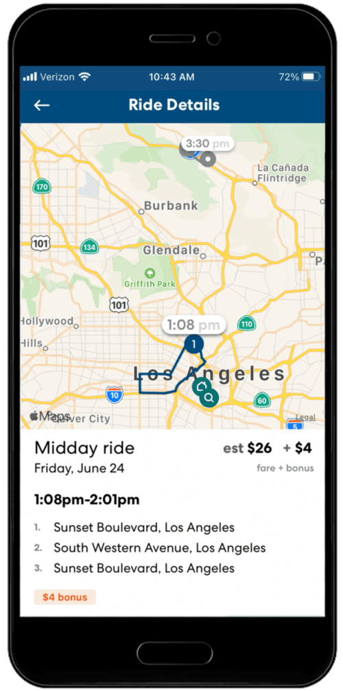 CareDrive app ride details-e1657745197111