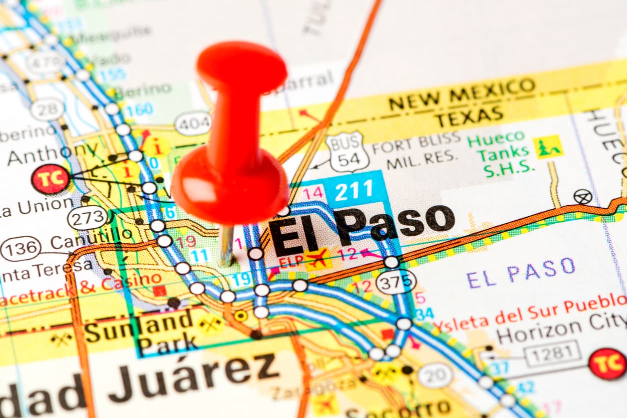 Map of El Paso