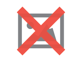 A generic broken image icon with a gray square frame and a red X cross overlay